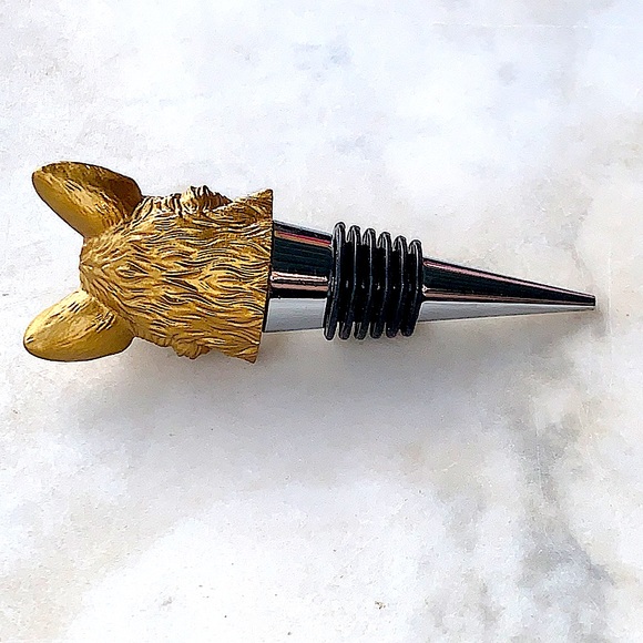 WILD EYE DESIGNS WINE STOPPER DOG GOLD - Picture 4 of 8